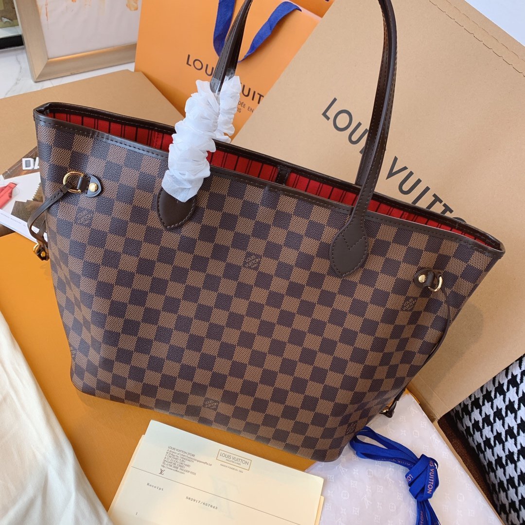 Louis Vuitton NeverFull Damier Ebene - Oh My Handbags