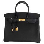 HERMES BIRKIN 35 BLACK TOGO GOLD HARDWARE