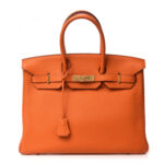 HERMES BIRKIN 35 ORANGE TOGO GOLD HARDWARE