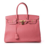 HERMES BIRKIN 35 ROSE LIPSTICK TOGO GOLD HARDWARE