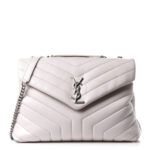 SAINT LAURENT Matelasse Chevron Bag White