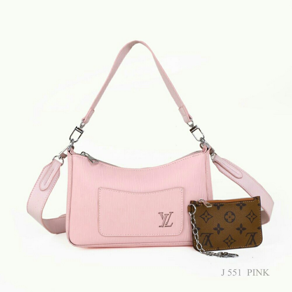 Marelle leather handbag Louis Vuitton Pink in Leather - 32305089