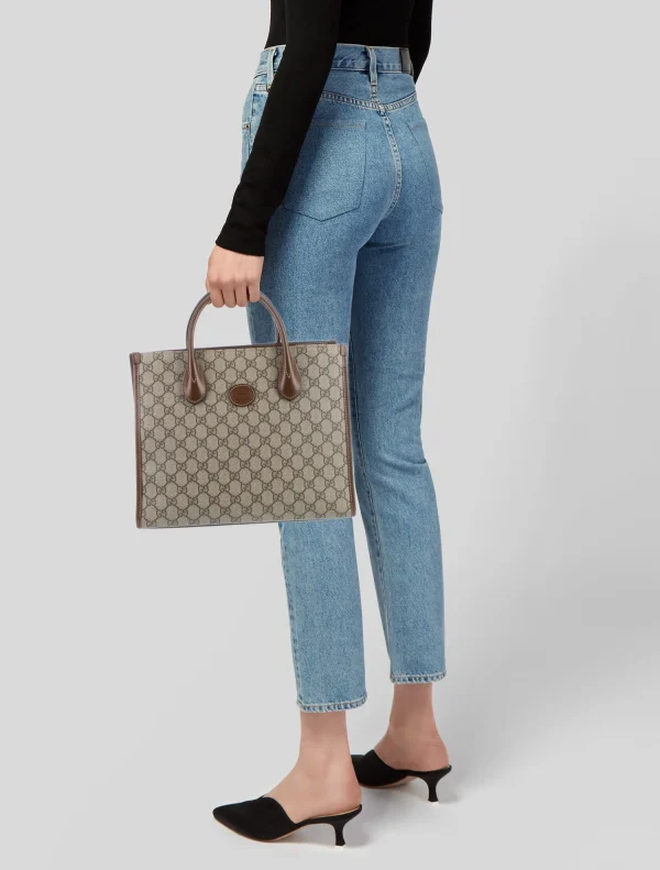 GUCCI GG CANVAS SMALL TOTE BAG