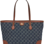 GUCCI Md Ophidia Gg Jacquard Denim Tote Bag