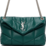 SAINT LAURENT Loulou Puffer shoulder bag Green