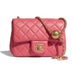 Chanel Women Mini Flap Bag Coral