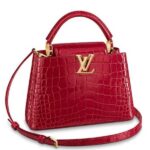 Louis Vuitton Capucines Mini Crocodile Bag Red