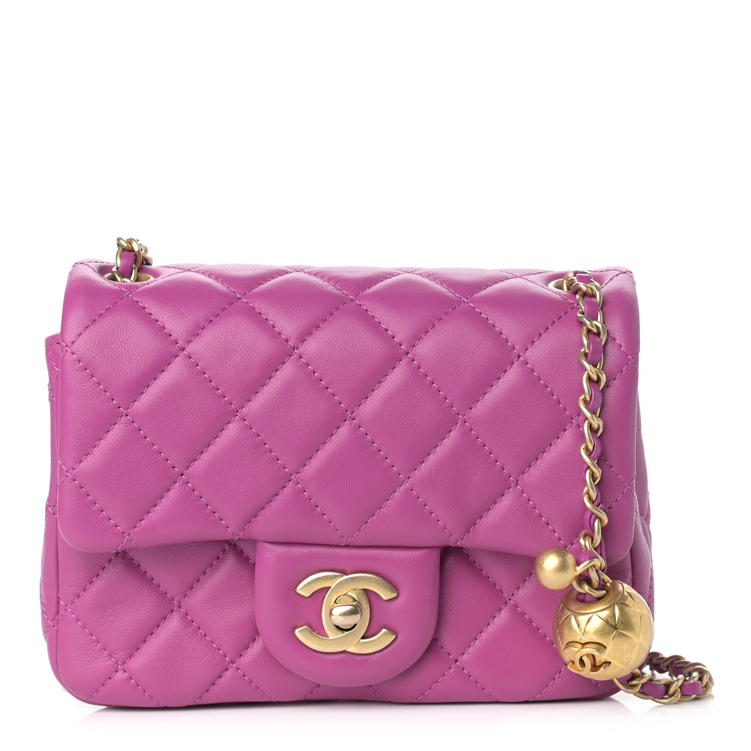 CHANEL Mini CC Pearl Crush Flap Violet - Oh My Handbags