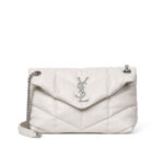 SAINT LAURENT Loulou Puffer shoulder bag White