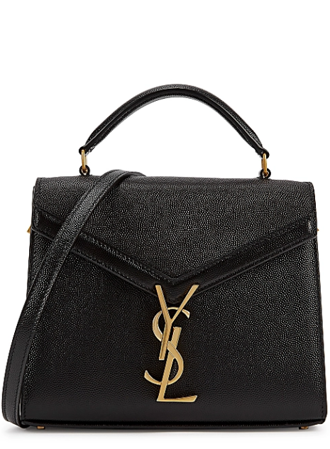 SAINT LAURENT Cassandra top handle bag Black - Oh My Handbags