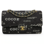 CHANEL Vintage Coco Logo Mania Medium Classic Bag