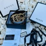 Gucci Wide Waist Belt Double G Pearl