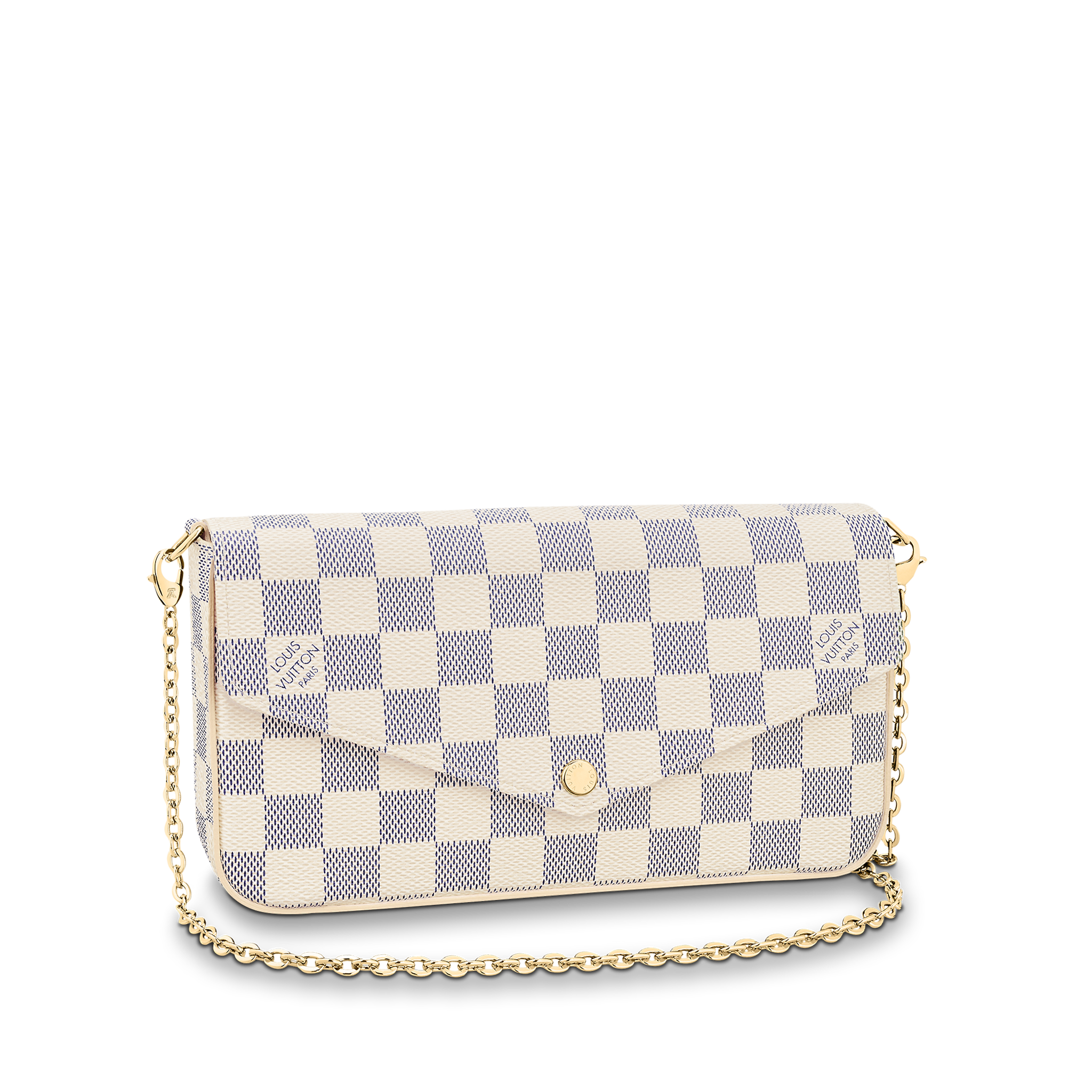 replica N63106 Louis Vuitton LV Pochette Felicie Wallet Clutch Damier  Canvas Purse Bag White [lvwallet397] - $169.00