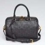 Louis Vuitton Black Monogram Empreinte Speedy Bandouliere 25