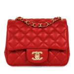 CHANEL MINI SQUARE CLASSIC FLAP RED