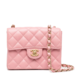 CHANEL MINI SQUARE CLASSIC FLAP PINK