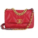 CHANEL 19 RED FLAP BAG