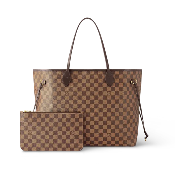 Louis Vuitton Neverfull Damier 100% Cowhide Leather