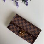 LOUIS VUITTON Louis Vuitton Damier Ebene Coated Canvas Wallet