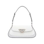 Prada Cleo Flap Shoulder Bag in Brushed Leather