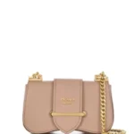 PRADA Sidonie Leather Shoulder Bag In Neutrals