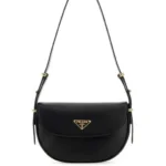 Prada Women's Black Triangle-logo Small Shoulder Bag