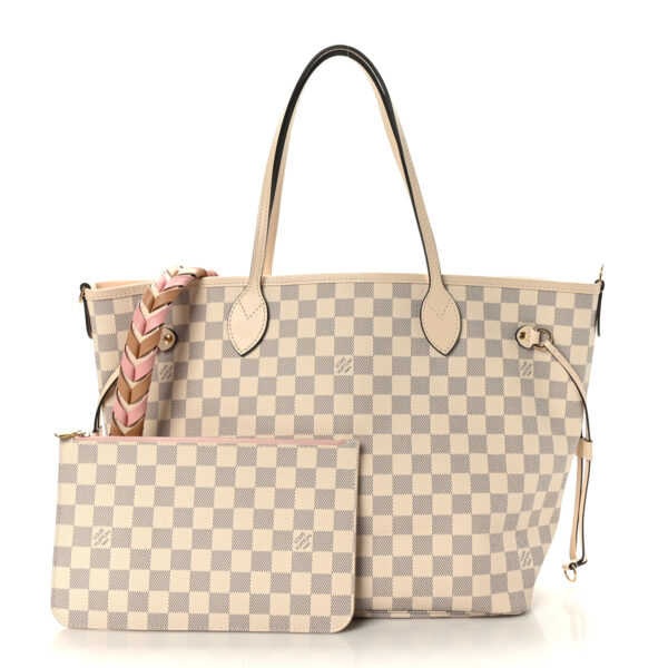 LOUIS VUITTON Damier Azur Braided Neverfull MM