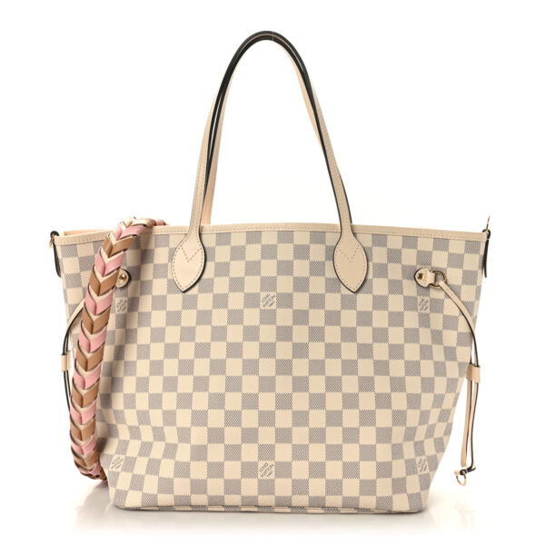 LOUIS VUITTON Damier Azur Braided Neverfull MM