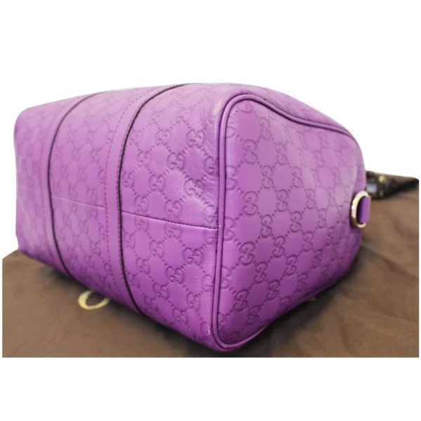 GUCCI Medium Joy ssima Leather Boston Bag Purple