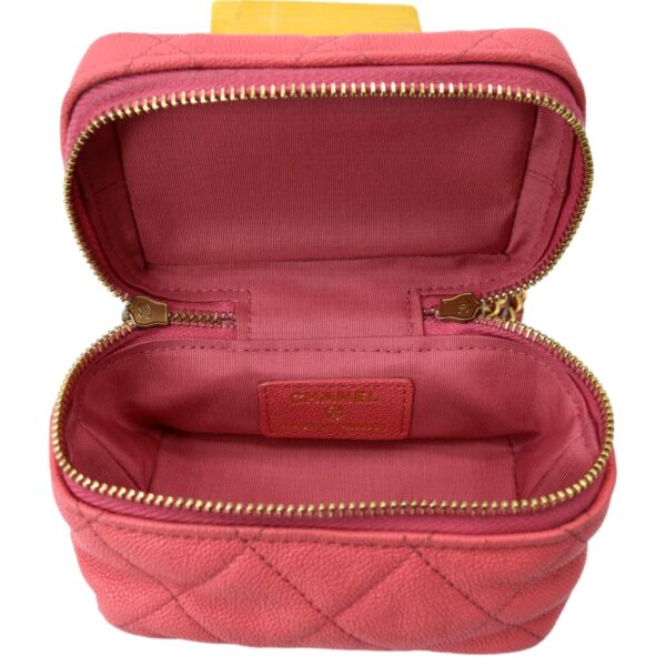 CHANEL Vanity Case Small Leather Crossbody Pink Bag