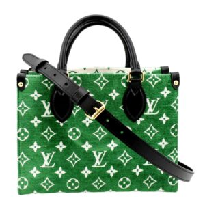 LOUIS VUITTON Onthego PM Monogram Velvet Tote Green Bag