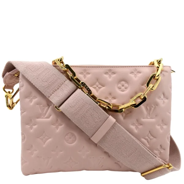 LOUIS VUITTON Coussin PM Monogram Embossed Pink Bag