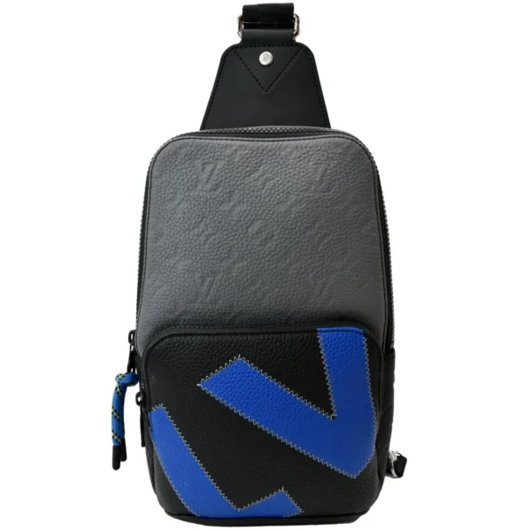 LOUIS VUITTON Avenue Sling Monogram Leather Blue Bag