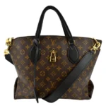 LOUIS VUITTON  Flower Zipped MM Monogram Canvas Tote Noir Bag