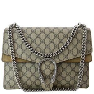 GUCCI Dionysus Medium GG Supreme Monogram Beige Bag