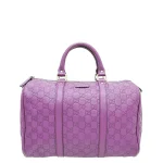 GUCCI Medium Joy ssima Leather Boston Bag Purple