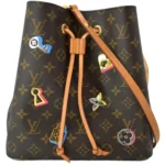 LOUIS VUITTON Love Lock NeoNoe Monogram Canvas Brown Bag