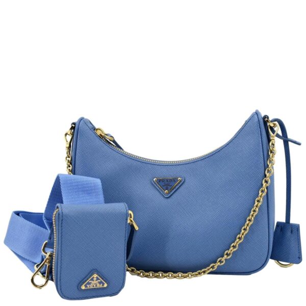 PRADA Re-Edition 2005 Saffiano Leather Blue Bag