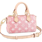 Louis Vuitton M81213 Nano Speedy Pink Monogram Jacquard Denim