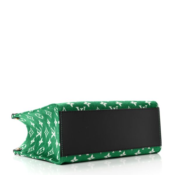LOUIS VUITTON ONTHEGO PM VELVET TOTE GREEN