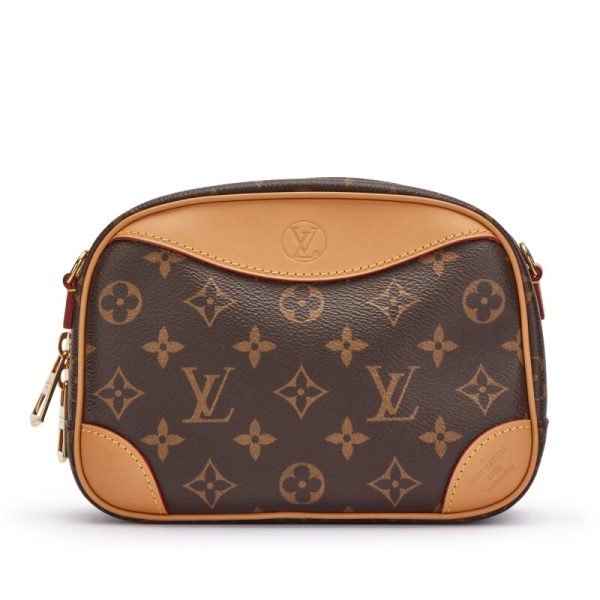 LOUIS VUITTON Deauville Mini Monogram Canvas Brown Bag