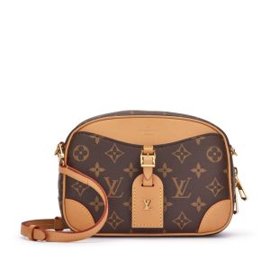 LOUIS VUITTON Deauville Mini Monogram Canvas Brown Bag