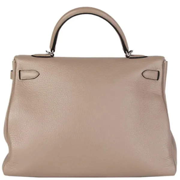 Hermes Kelly 20cm Bag In Grey Clemence Leather