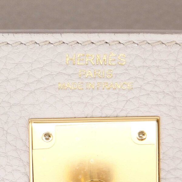 Hermes Kelly 20cm Bag In Craie Clemence Leather