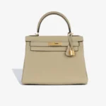 Hermes Kelly 20cm Bag In Trench Clemence Leather GHW