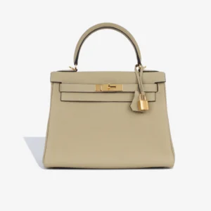 Hermes Kelly 20cm Bag In Trench Clemence Leather GHW