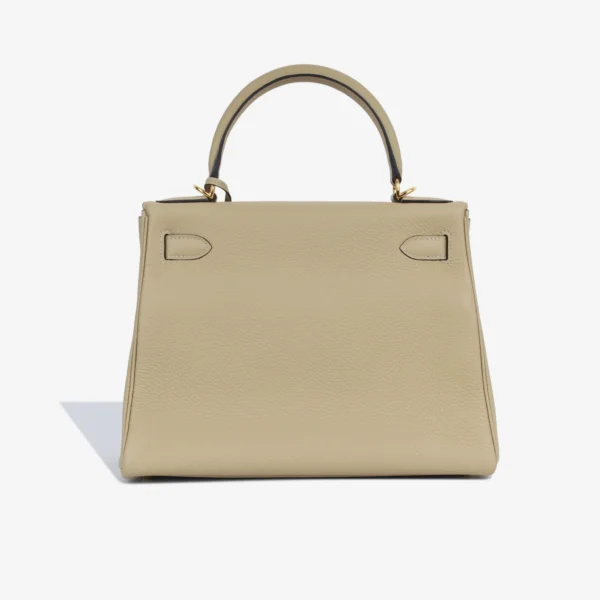 Hermes Kelly 20cm Bag In Trench Clemence Leather