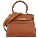 Hermes Kelly 20cm Bag In Gold Clemence Leather GHW