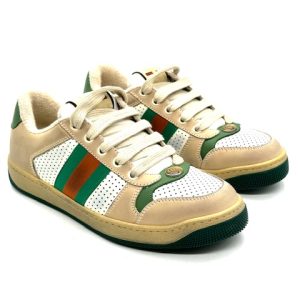 GUCCI OPHIDIA SNEAKERS IN WHITE LEATHER