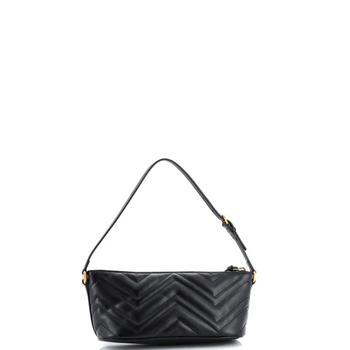 Gucci GG Marmont Pochette Shoulder Bag Matelasse Leather Small